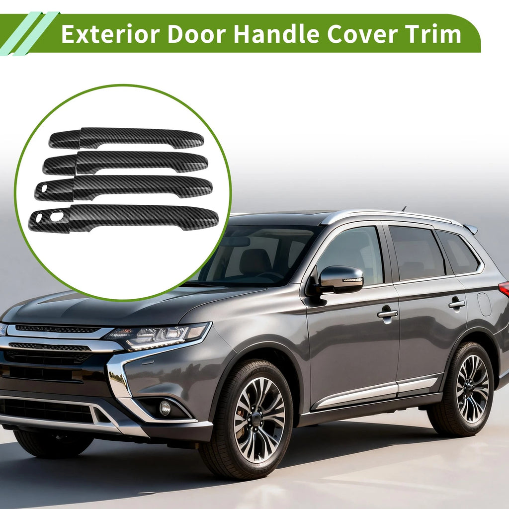Exterior Door Handle Cover Trim for Nissan Sentra Sedan (2020–2022) Carbon Fiber Black