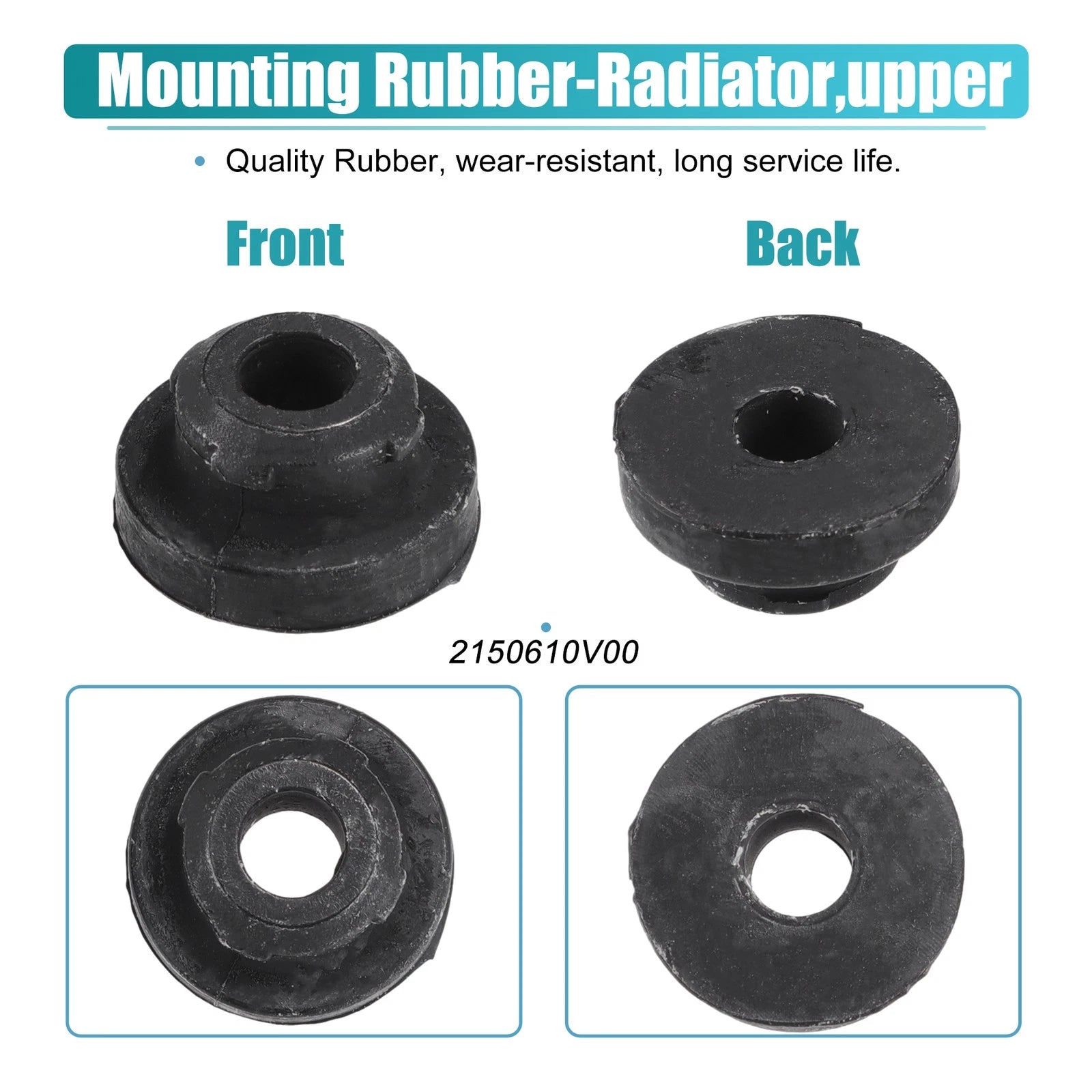 2X Upper Radiator Mount Insulator No. 2150610V00 for Nissan 240SX (1989–1998)