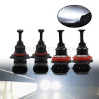 Set of 2 6000K LED Headlight Bulbs 9005 H11 for Chevy Silverado 1500 2500 HD