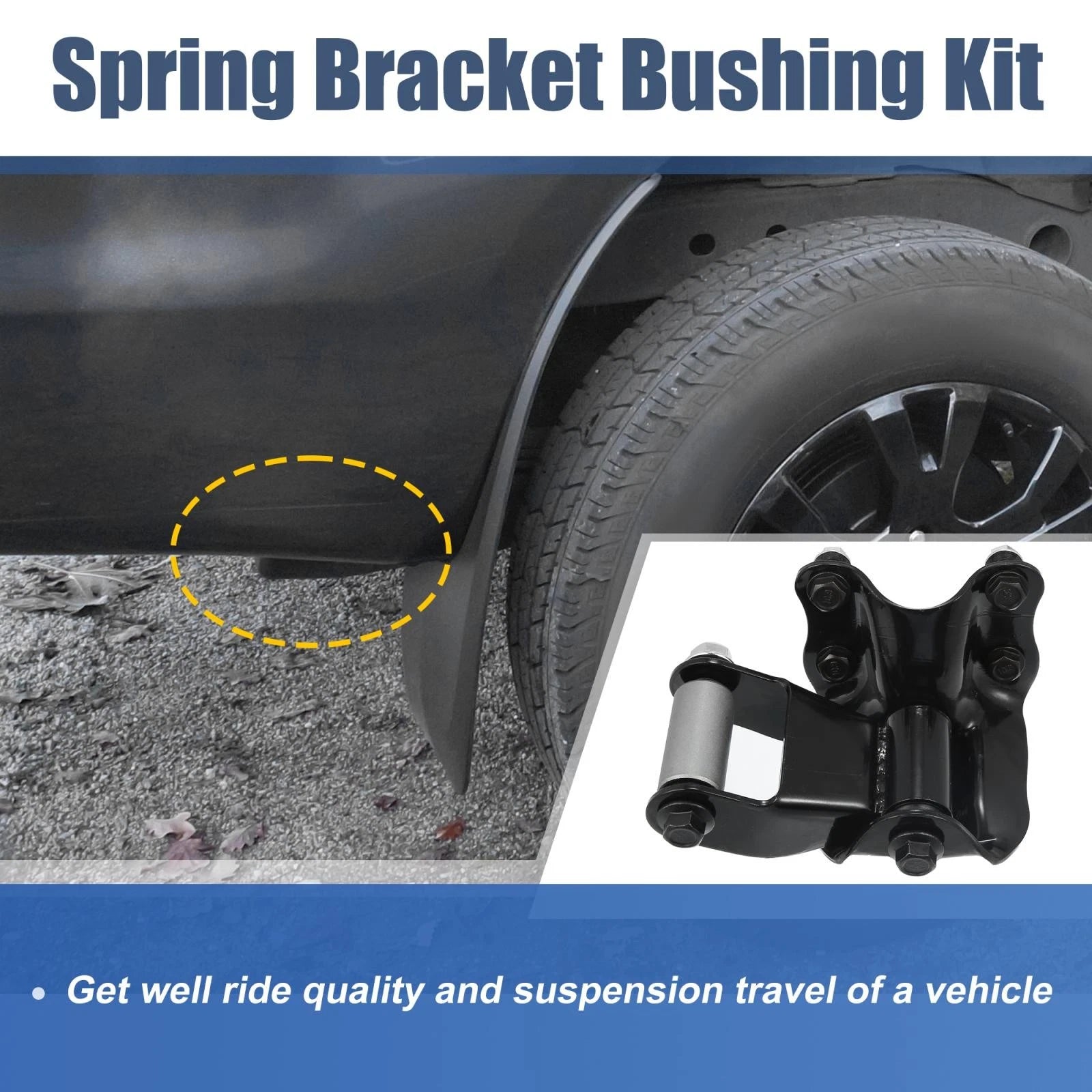 2 Pair Rear Leaf Spring Shackle W/ Bracket 4L5Z-5775-AA for Ranger Mazda B (2001–2009)