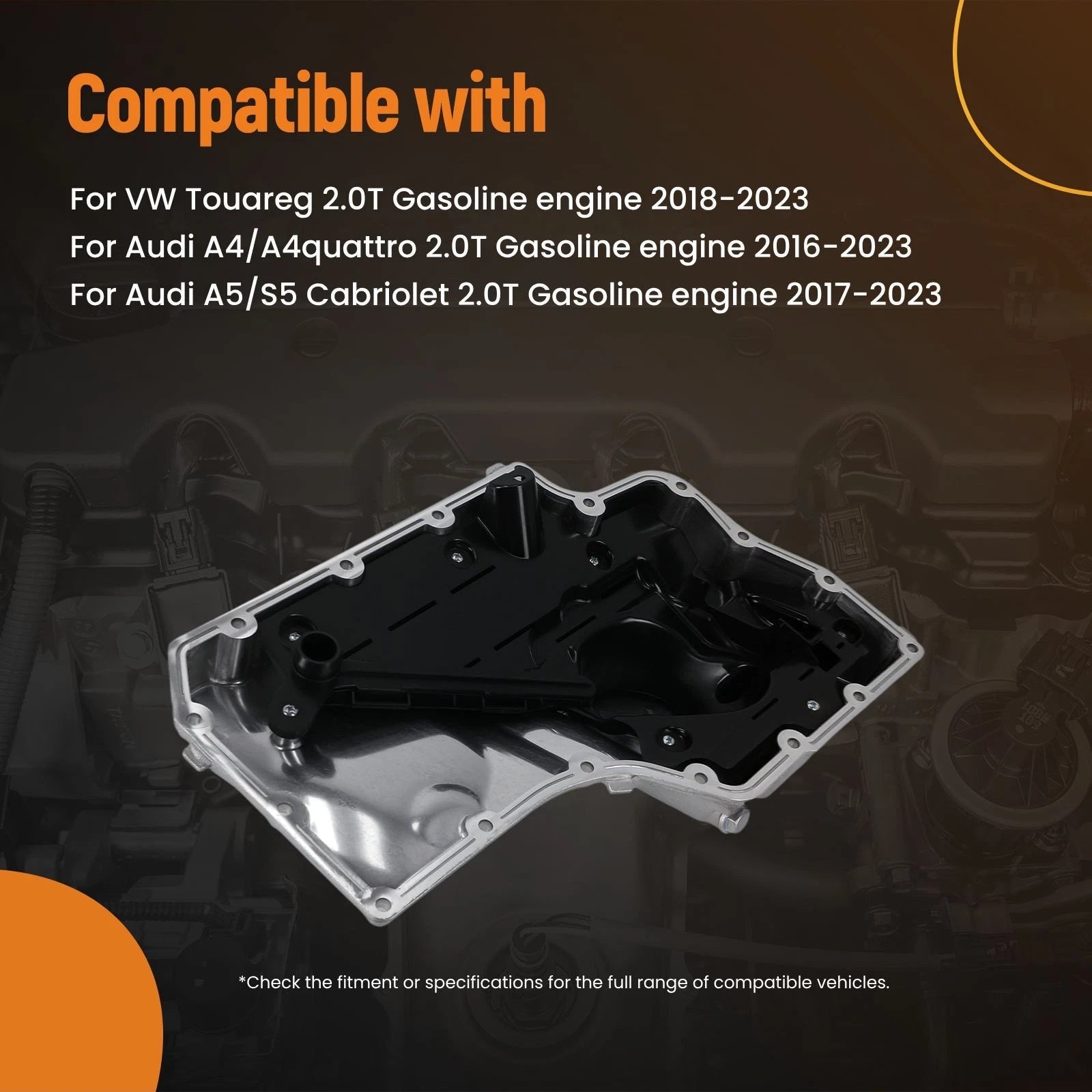Engine Oil Pan for Audi A4/A5/A6/A7/Q5/Q7/Q8 2016-2023