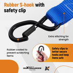Set of 4 Heavy Duty Retractable Ratchet Tie Down Straps 1.5in x 15ft