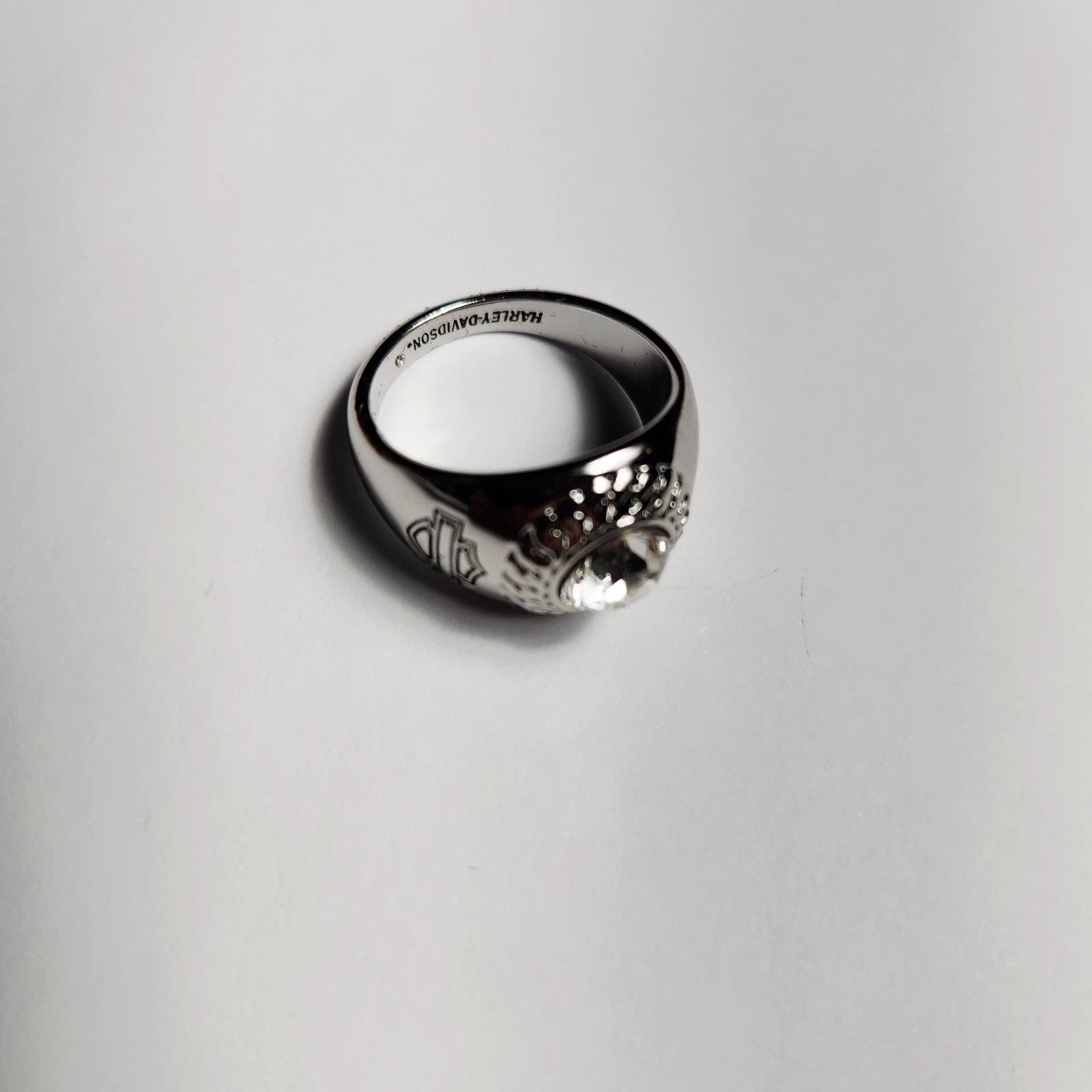 Stainless Steel Women's Ring for Harley-Davidson (OEM 34R00366-8, Size 8)