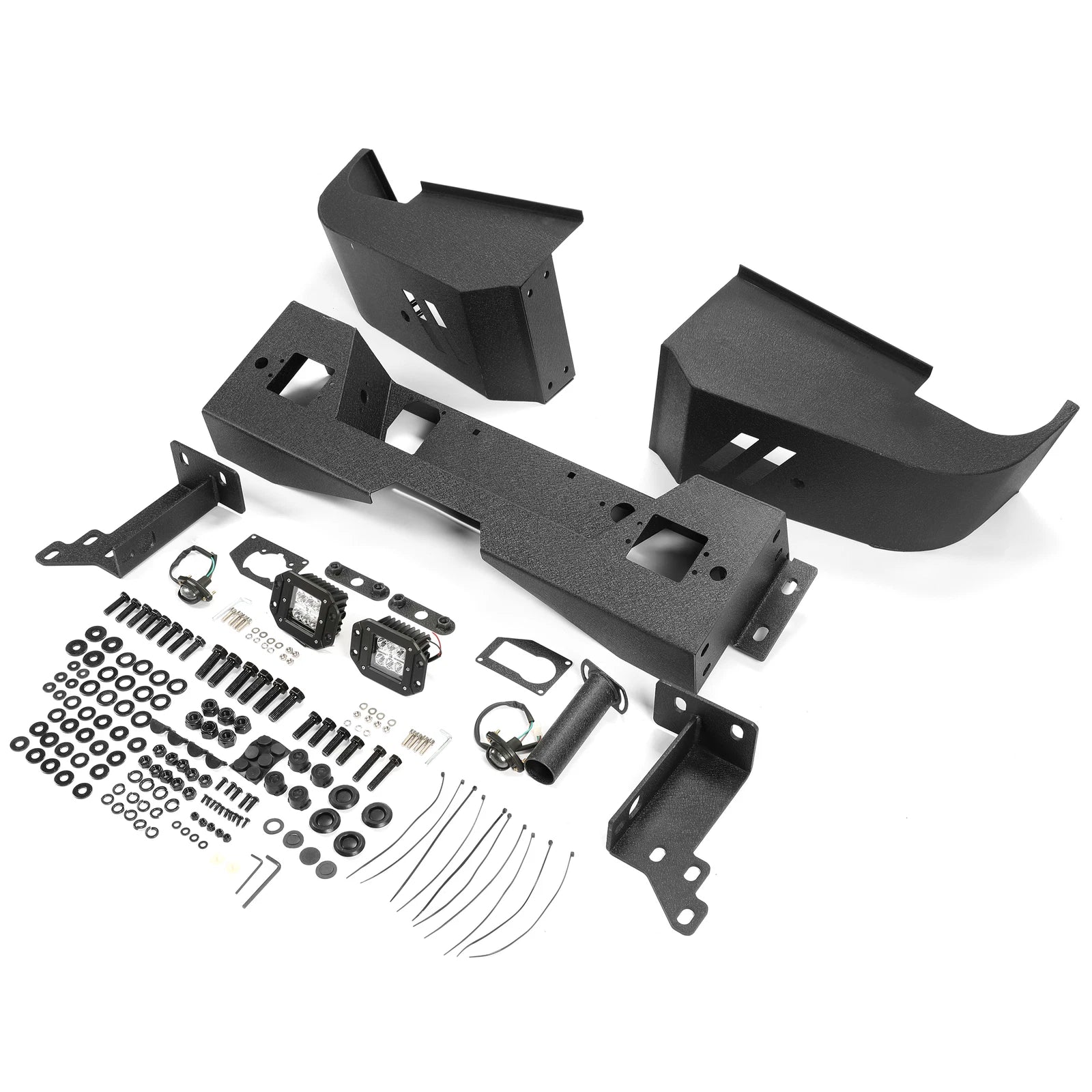 Steel Rear Bumper Assembly with LED Lights for Chevrolet Silverado 2500/3500 (2015–2019)