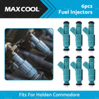 6PC Fuel Injectors for Holden Commodore 3.8L V6 5.0L V8 (1990–2006) 0280155777