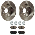 2X Brake Disc and Pad Kit Set for Audi A4 Quattro (Sedan)