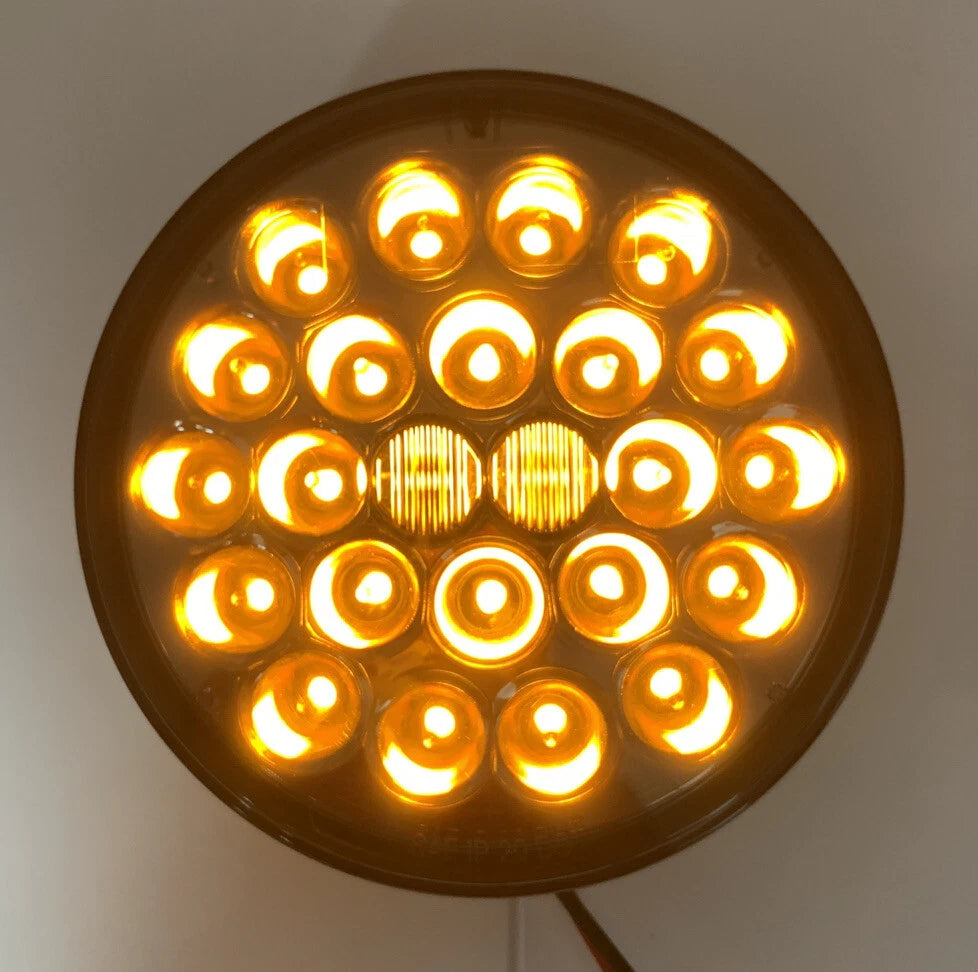 LED Park Lights 4 Inch Pearl Amber Replacement for Universal Trailer (—)