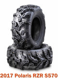 Set of 2 Front Tires for Polaris RZR S570 (2017) 27x9-12 Super Lug Mud