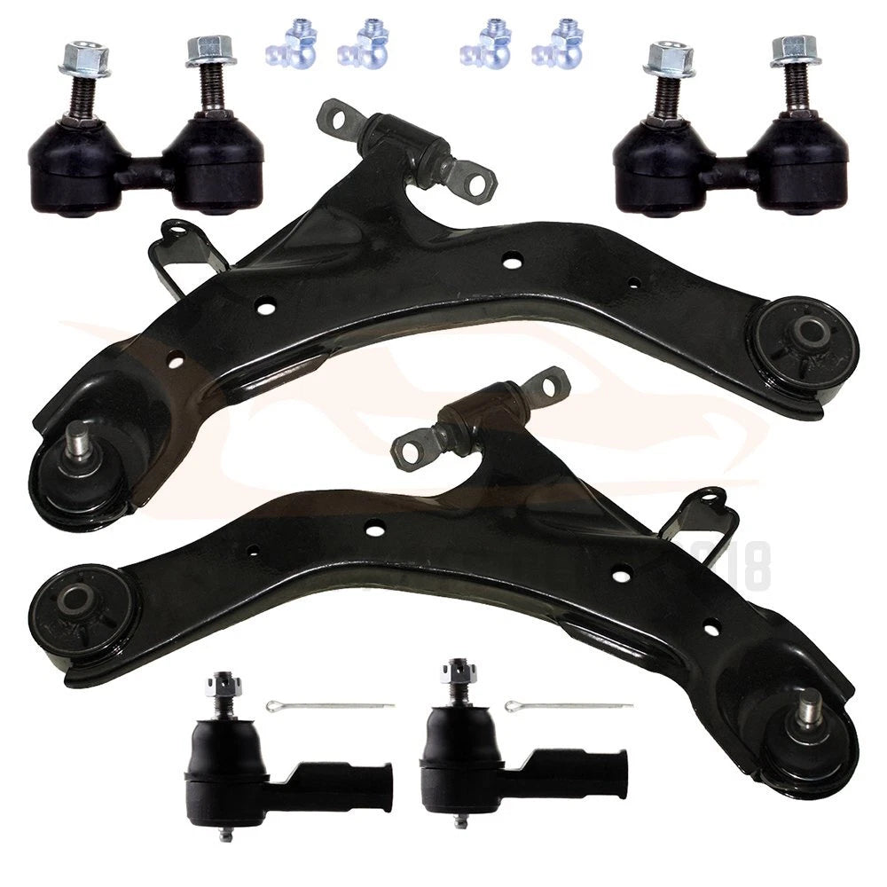 6pc Front Lower Control Arm Tie Rod Sway Bar for Hyundai Elantra (2001–2006)