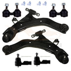 6pc Front Lower Control Arm Tie Rod Sway Bar for Hyundai Elantra (2001–2006)