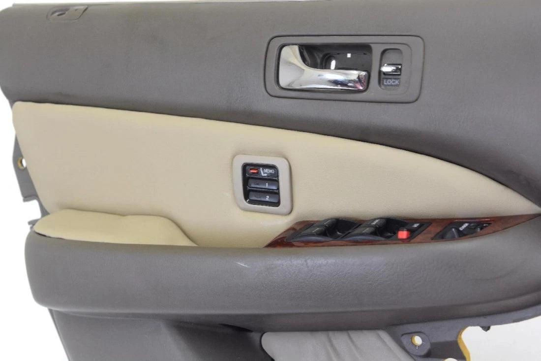 Leather Synthetic Door Panel Cover for Acura RL (1996–2003) Beige