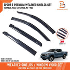 Weather Shield Window Visor Rain Guard for Mazda BT-50 BT50 12-20 Dual Cab