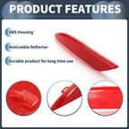 Bumper Reflector for Ford Fiesta Sedan (2009–2012) Red 1pc Rear Left