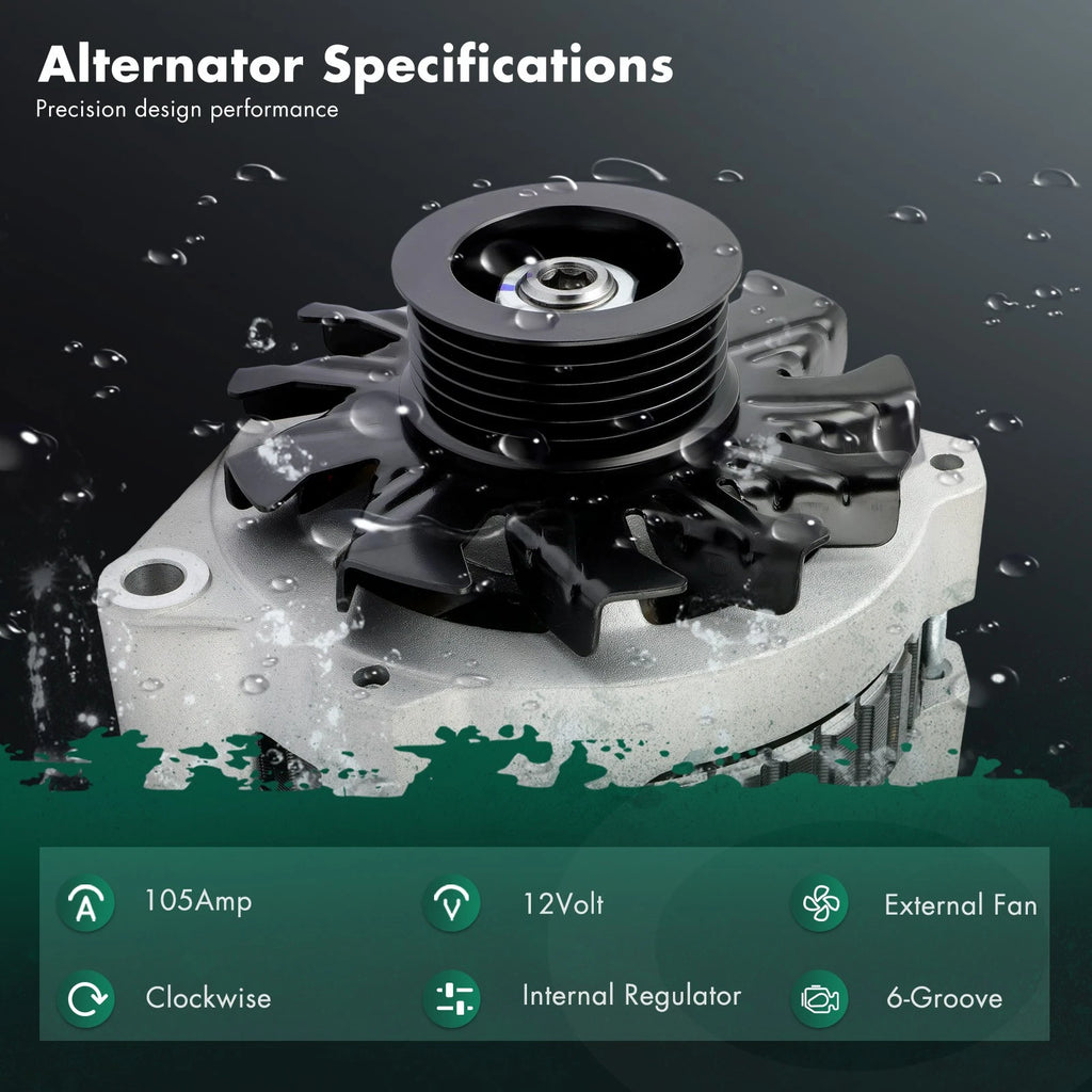 Alternator for Chevrolet Blazer (1993–1994) V8 5.7L 105A 1339174 8165