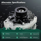 Alternator for Chevrolet Blazer (1993–1994) V8 5.7L 105A 1339174 8165
