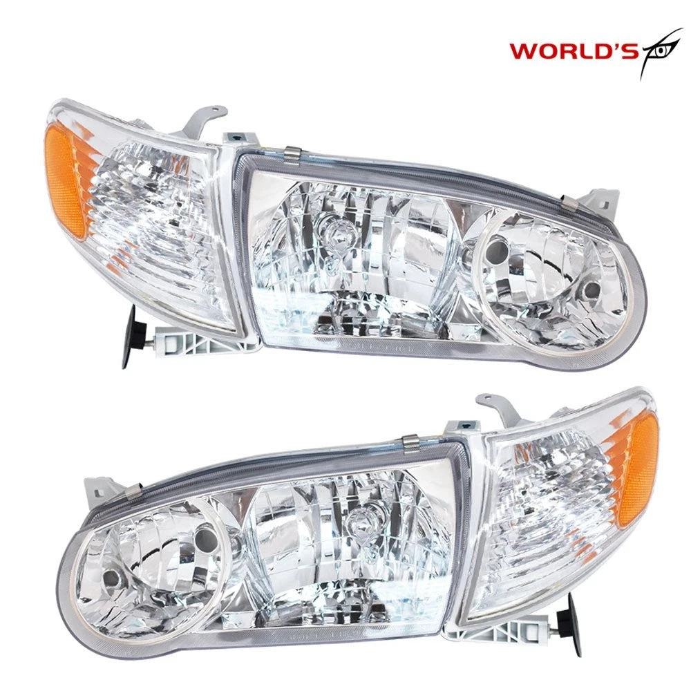 Set of 4 Headlights and Corner Lights for Corolla (2001–2002)