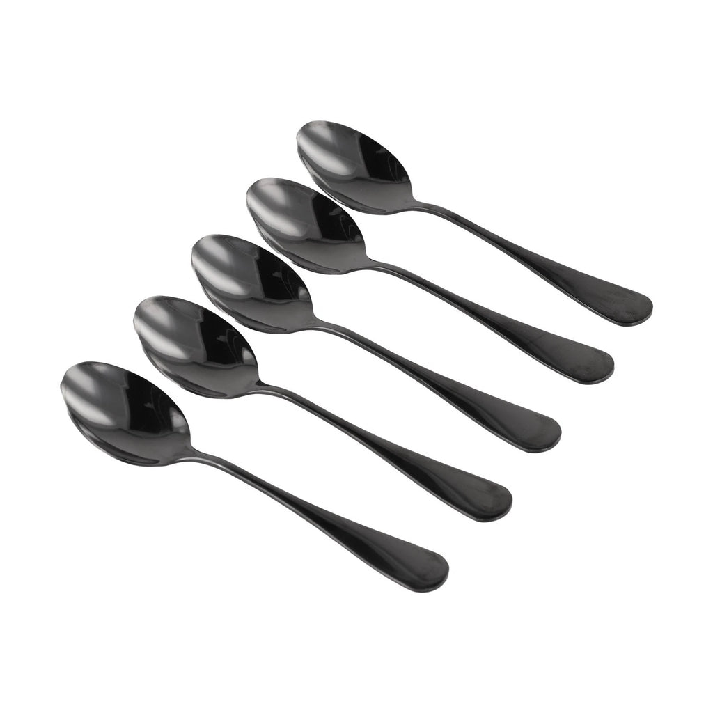 Set of 5 Stainless Steel Teaspoons for Home Use