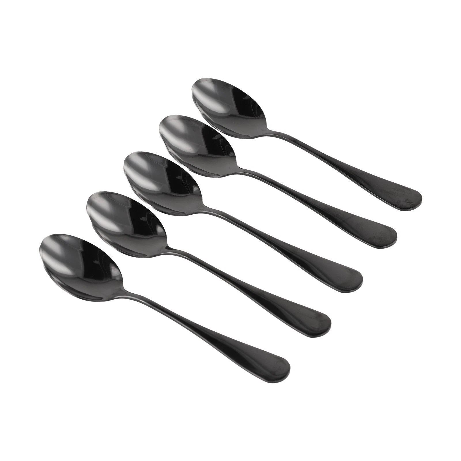 Set of 5 Stainless Steel Teaspoons for Home Use