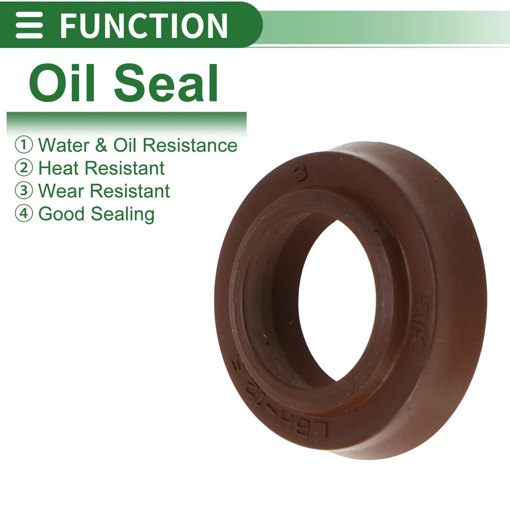 Set of 5 Oil Seal Rotary Shaft Seal FKM Rubber 12.5x20.5x4.5mm