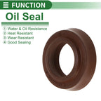 Set of 5 Oil Seal Rotary Shaft Seal FKM Rubber 12.5x20.5x4.5mm