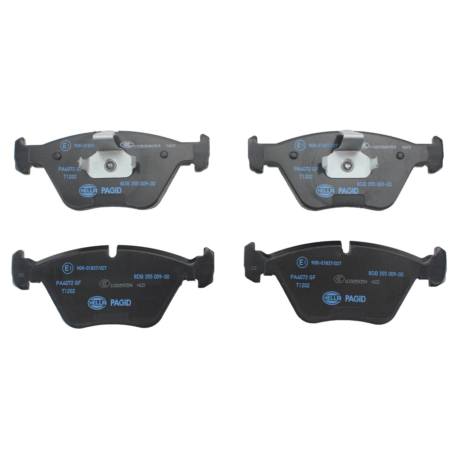 Set of 4 Hella Front Low-Metallic Brake Pads for BMW E46 E83 E85 E86