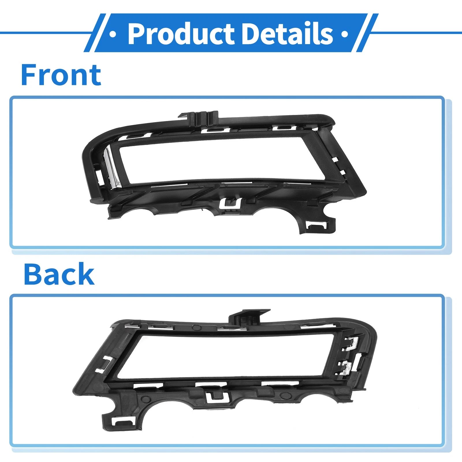Fog Light Grill for Volkswagen Golf (2013–2017) - Black