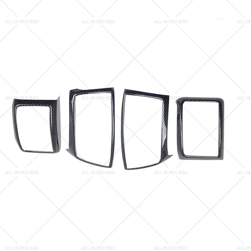 4X Carbon Fiber Air Outlet Frame Cover Trim for Ford Ranger (2015–2022)