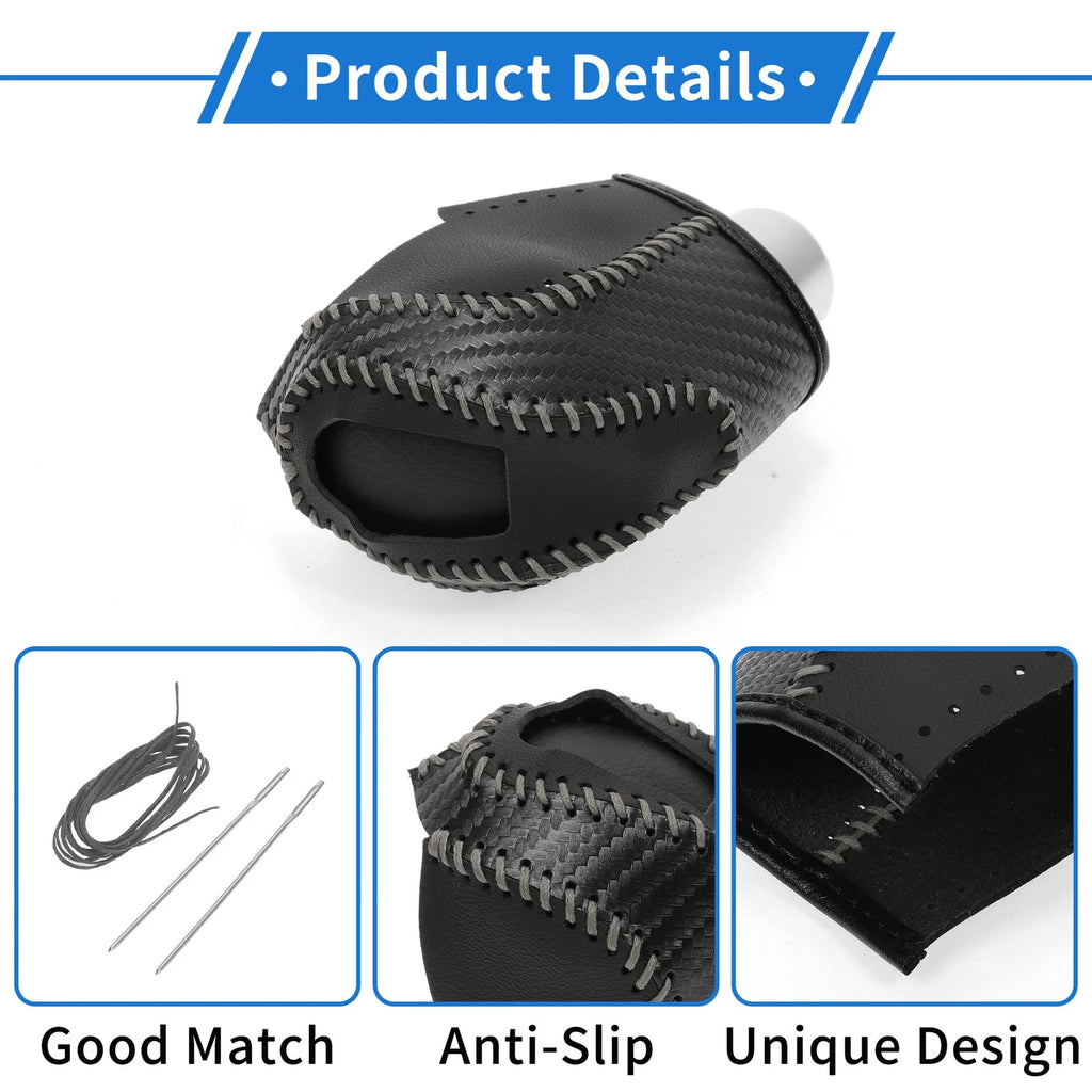 Gear Shift Knob Cover for Volkswagen Taos (2022–2023) Black Carbon Fiber