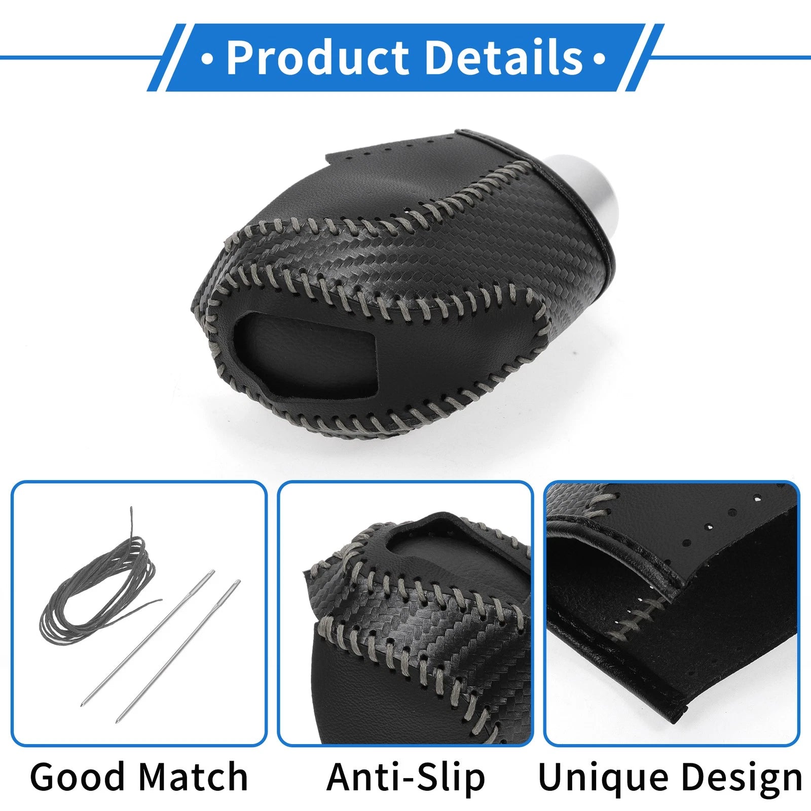 Gear Shift Knob Cover for Volkswagen Taos (2022–2023) Black Carbon Fiber