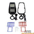 1. Universal 1.75'' or 2'' Roll Bar Side Mirrors w/LED Light for Polaris UTVs