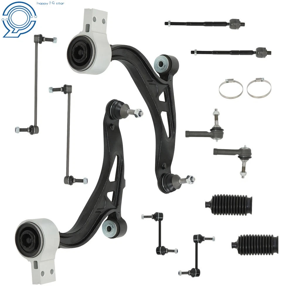 Set of 12 Front Lower Control Arm Ball Joint Tie Rod Ends for Ford Explorer (2011–2017)