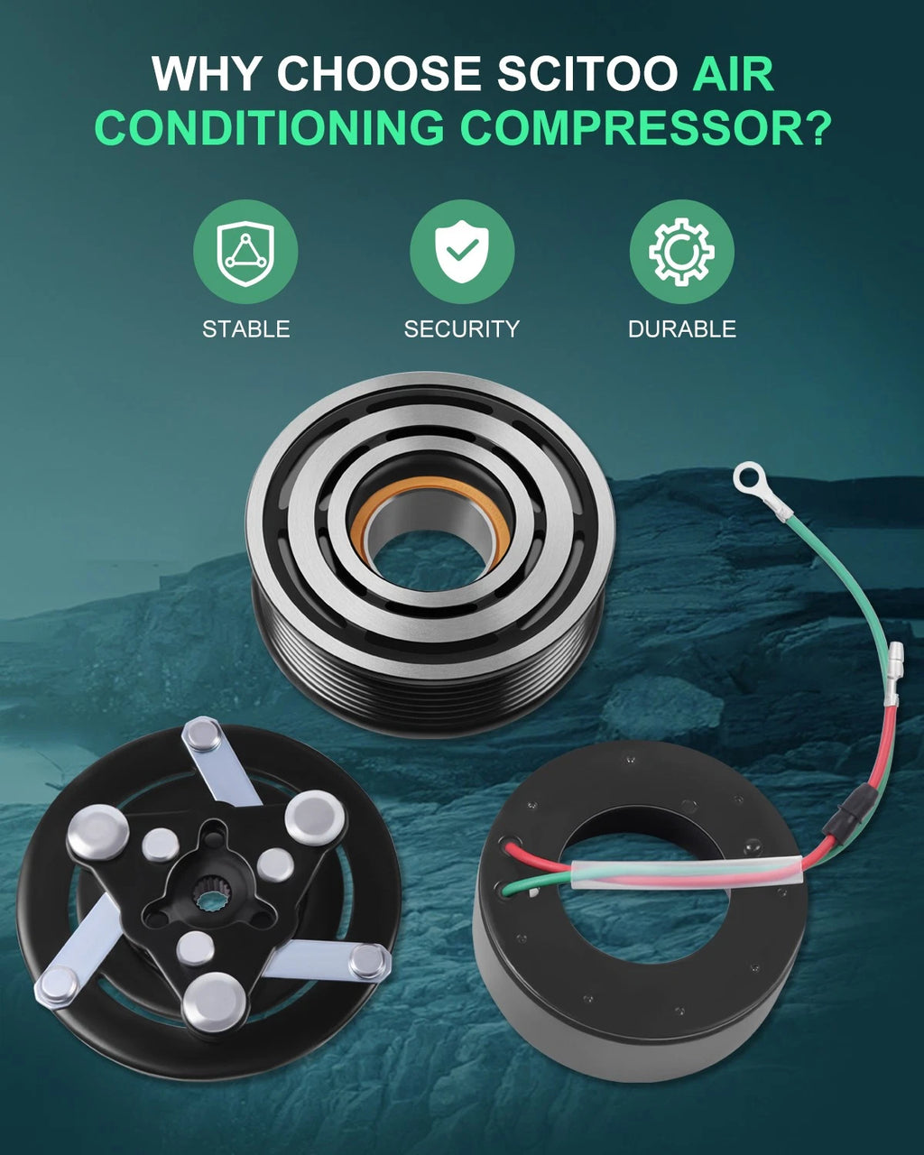 A/C Compressor Clutch Kit Bearing Plate for Honda CR-V (2003–2006)