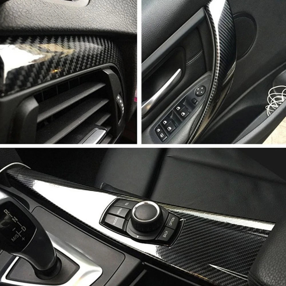 5D Glossy Carbon Fiber Vinyl Wrap for Auto Accessories