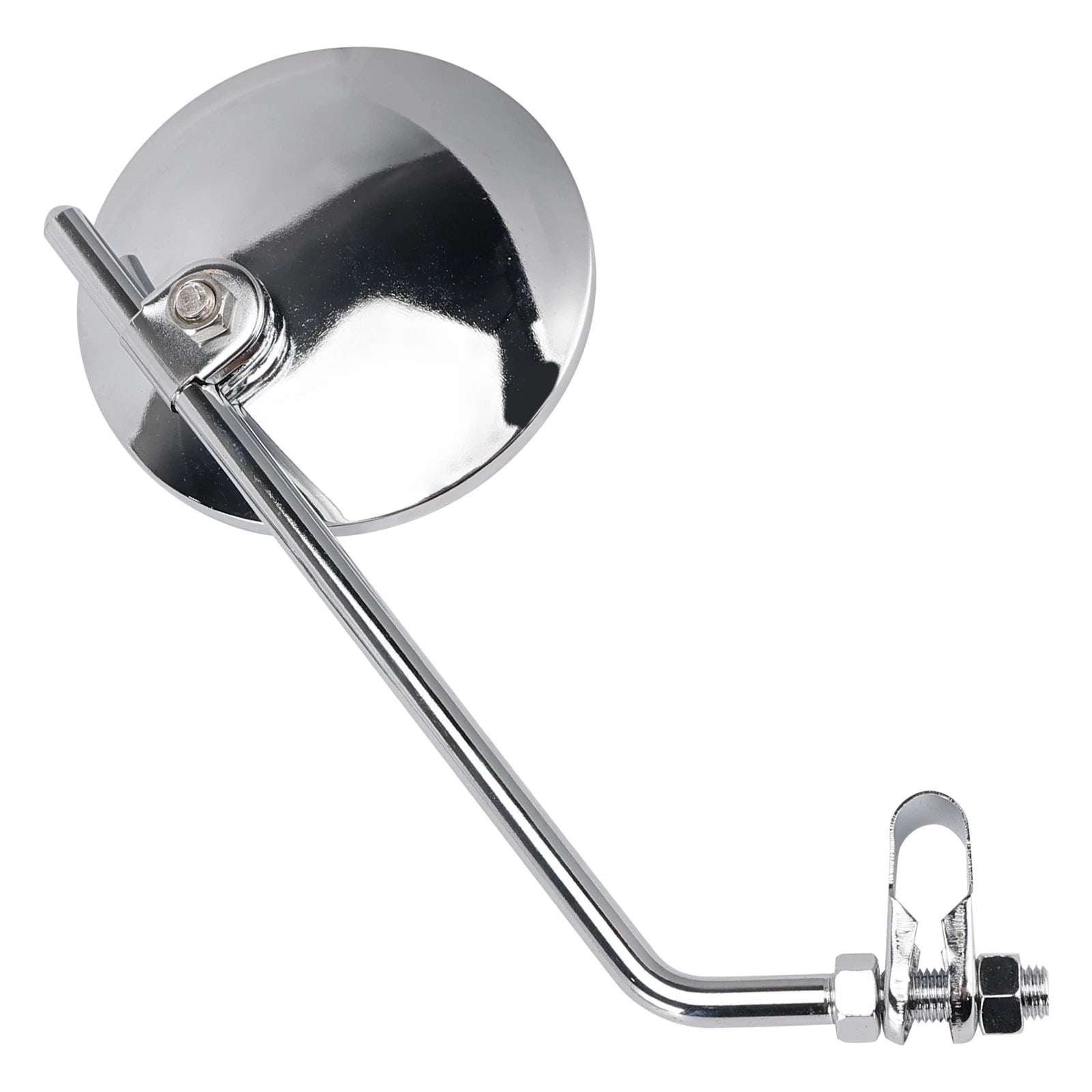 Pair Chrome Clamp On Mirrors for Motorcycle (7/8" Handlebar Mount)