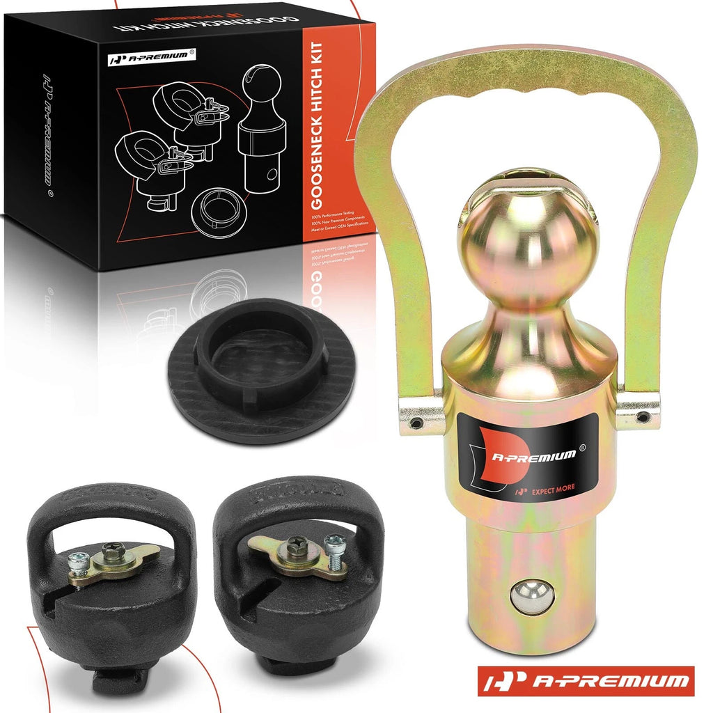 Gooseneck Trailer Hitch Ball & Safety Chain Kit for GM Nissan Trucks (2010–2023)