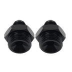 Black Aluminum AN6 Flare to 8AN ORB Male Fitting Adapter w/ O-Rings