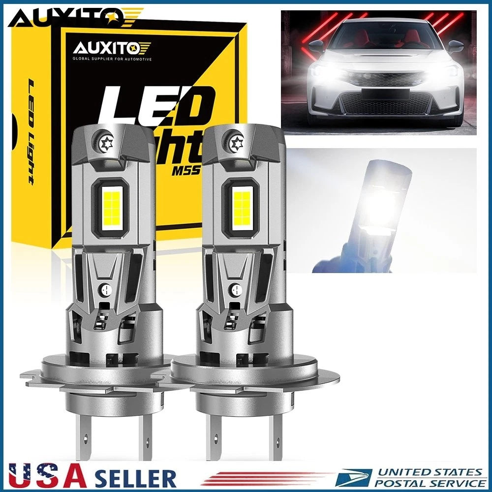 2X H7 LED Headlight Bulbs for AUXITO (2010–2023)