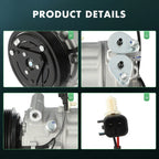 A/C Compressor with Clutch for Volvo S60 S90 XC90 (2015–2020)