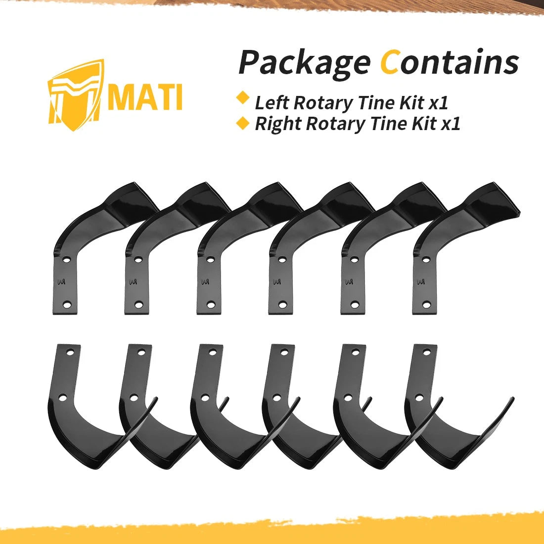 12 Tiller Rotary Tines for Honda FRC800 (72461-V20-003, 72465-V20-003)