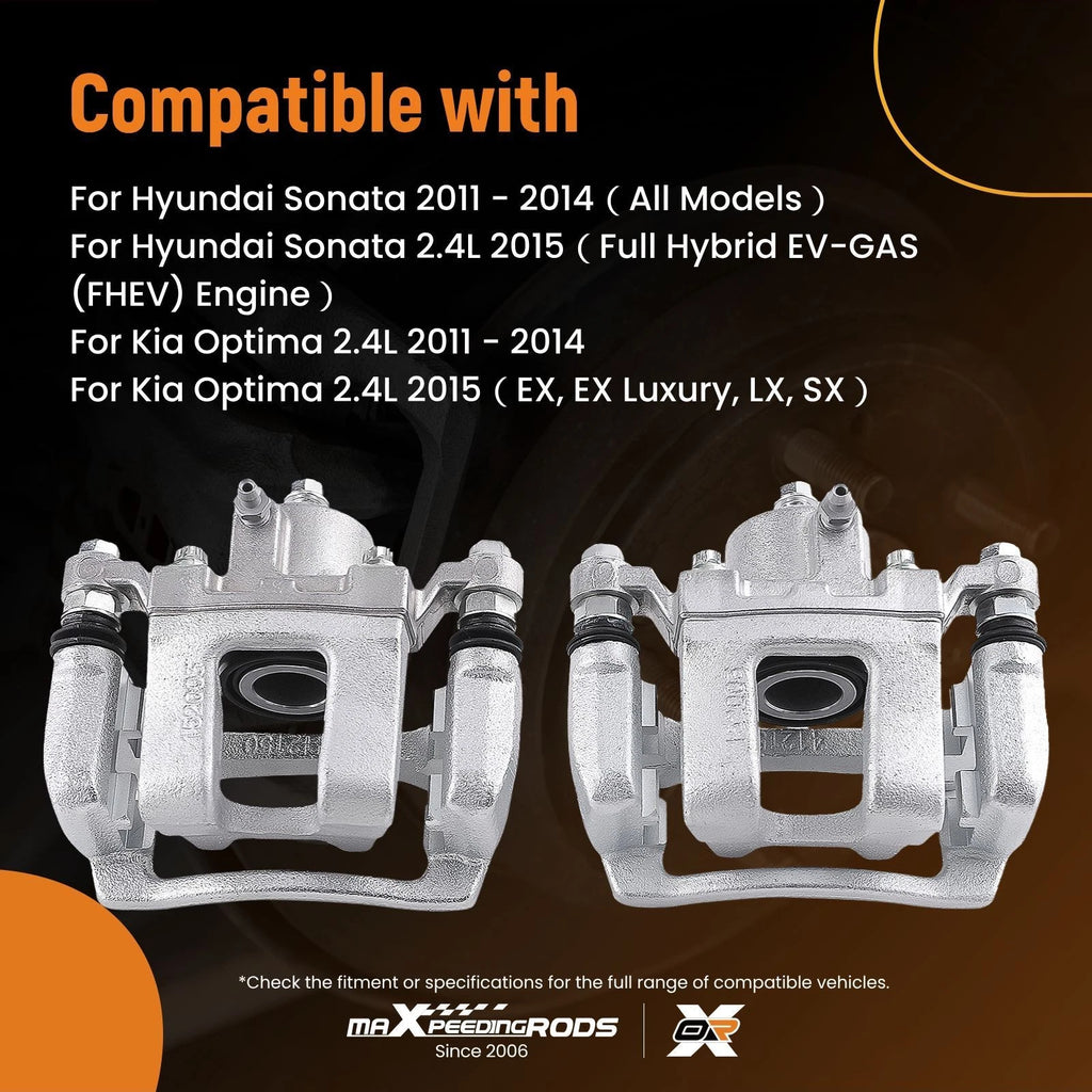 Rear Brake Calipers for Hyundai Sonata and Kia Optima (2011–2015)
