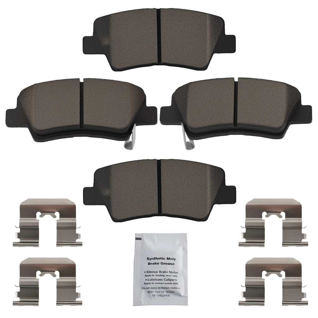 Set of 4 Rear Ceramic Brake Pads for Kia Soul EV (2015–2017) / Optima (2014–2018)
