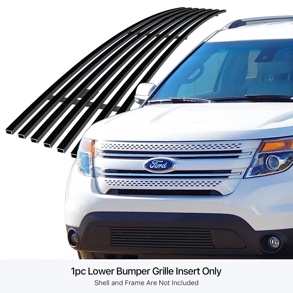 Stainless Steel Black Billet Grille Insert for Ford Explorer (2011-2015)