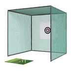 10x10ft Black Steel Golf Cage Net for Hitting Practice