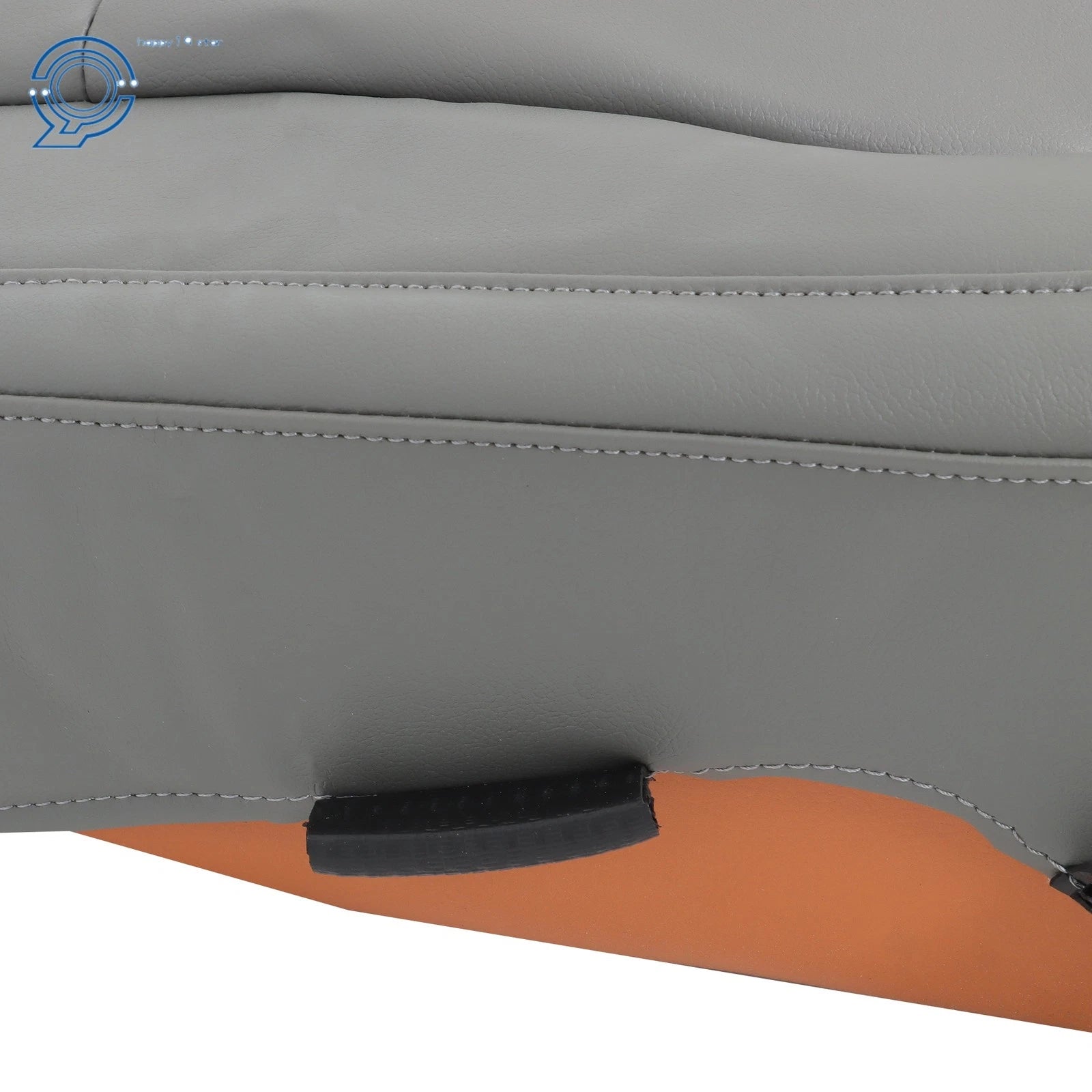 Gray Leather Driver Bottom Seat Cover for Chevy Colorado Canyon (2015-2022)