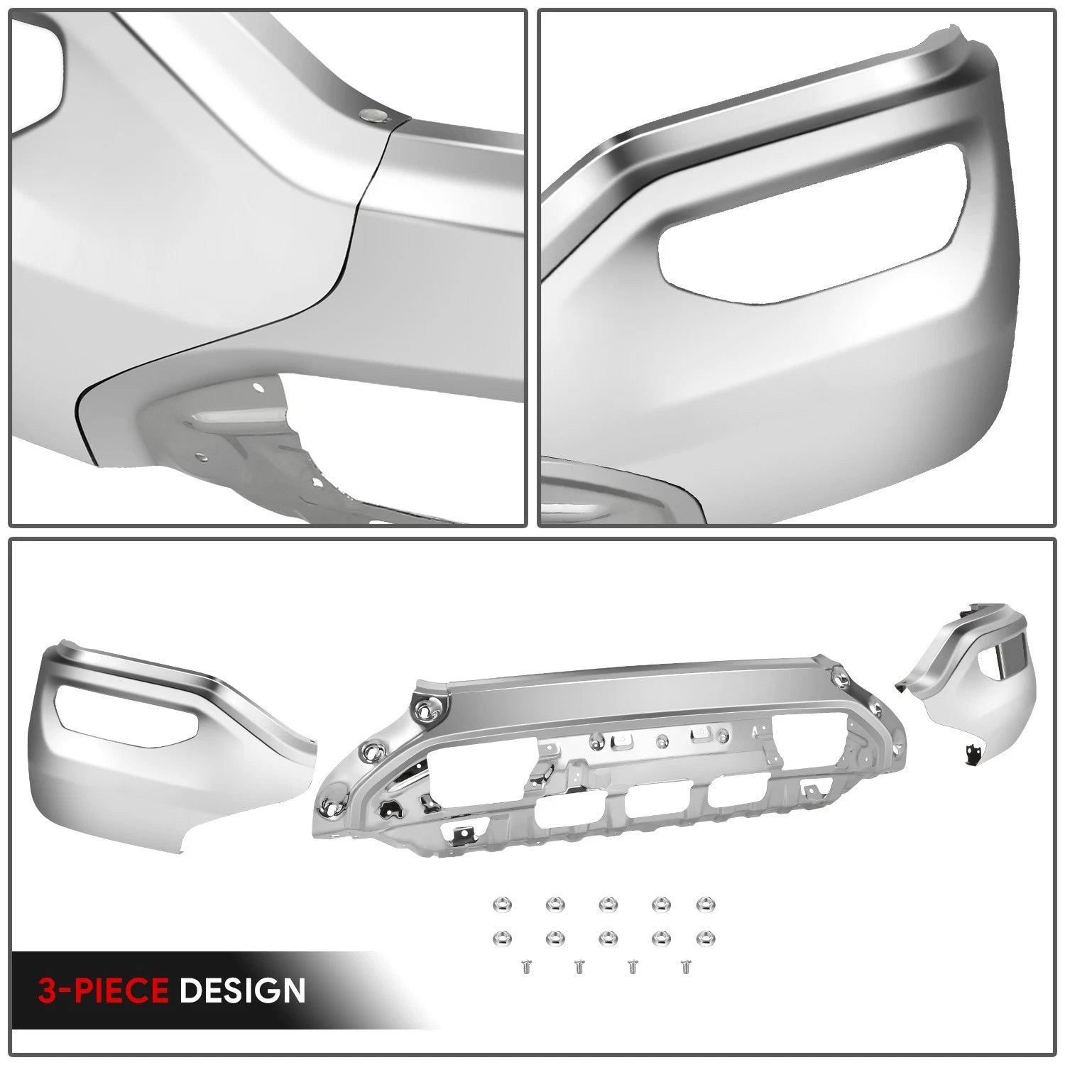 Front Bumper Face Bar for Ram 1500 (2019–2024) Primered Black w/o Sensor Holes