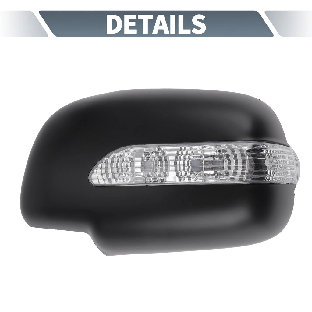 Pair Rearview Mirror Cover Overlay Matte Black for Lexus RX300 RX330 RX350 (2003)