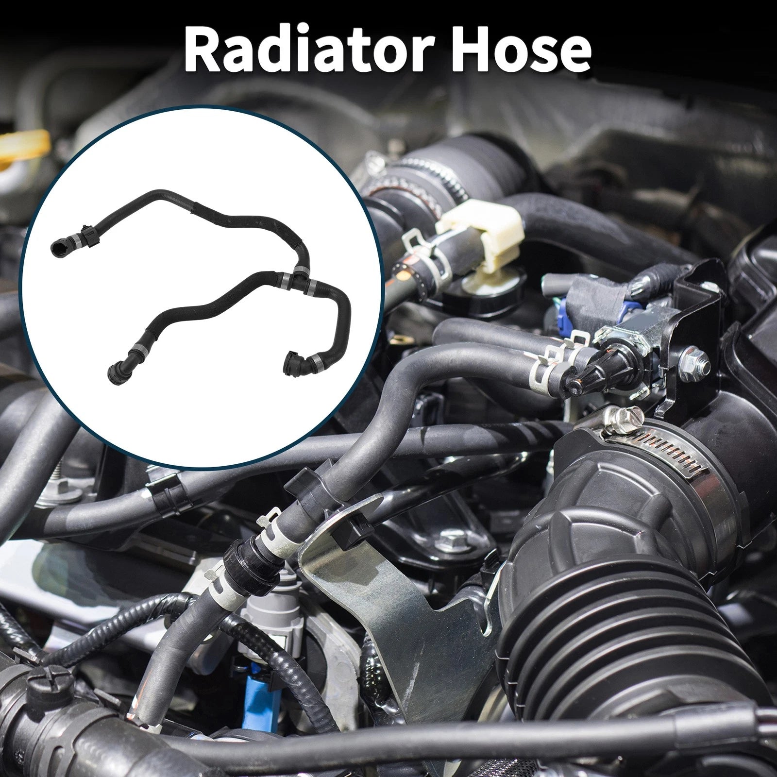 Radiator Hose for BMW X3 (2018–2021) No. 17127535536 Rubber Coolant Pipe
