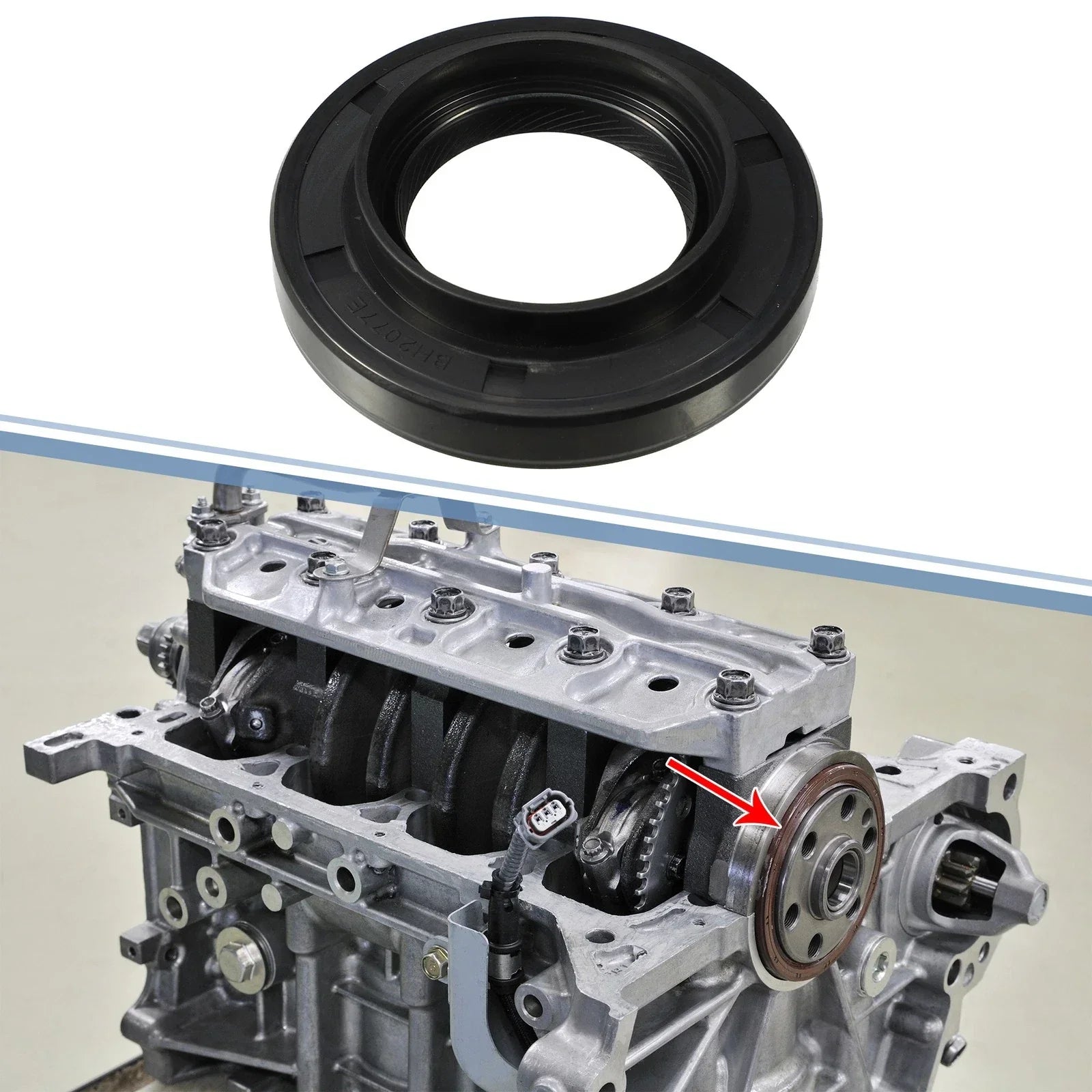 2 x Engine Crankshaft Oil Seals for Lexus GS300 (1993-2005) Black