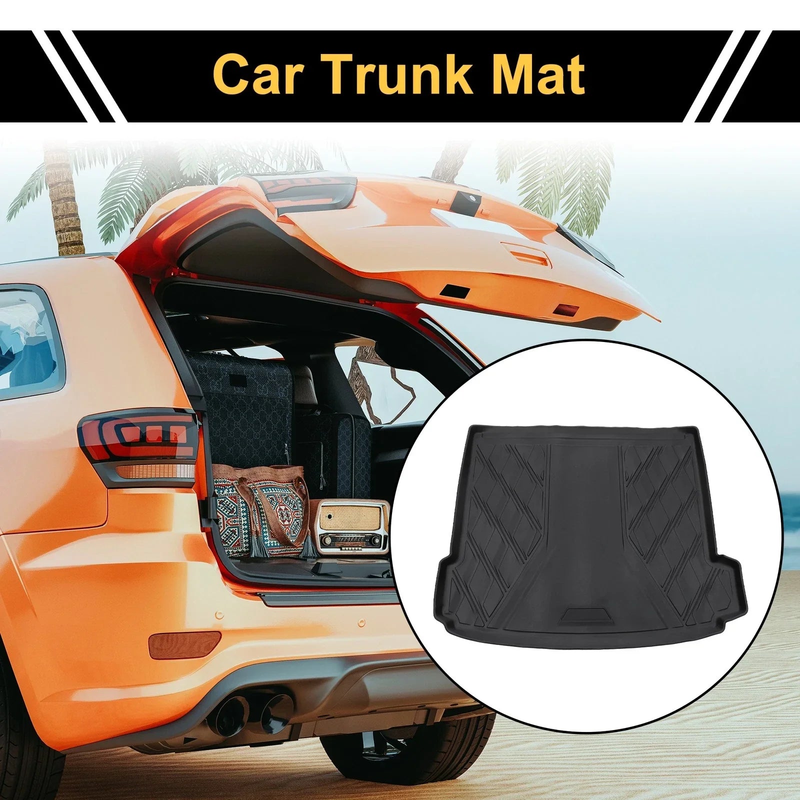 Cargo Liner Rear Trunk Mat 5 Seats for BMW X6 Diamond Pattern TPE