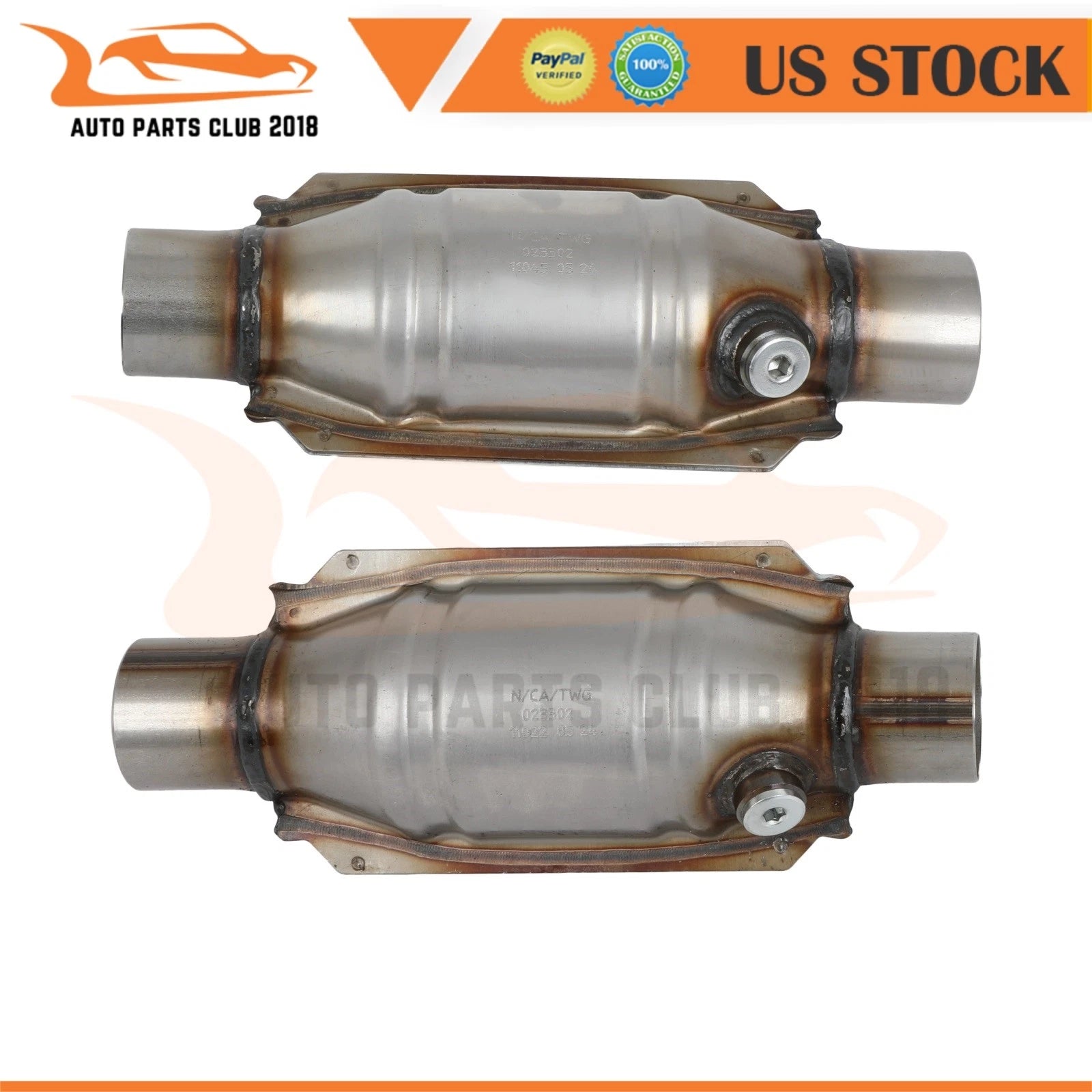2X Catalytic Converter for Universal Fit (EPA Stainless Steel)